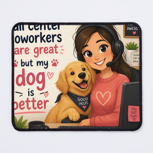 Item preview, My Call Center Coworkers Are Great But My Dog Is Better — Funny Call Center Dog Mom Gift Shirt designed and sold by DoggyDayLove.