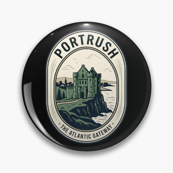 Item preview, Portrush Northern Ireland Vintage Travel Emblem Castle designed and sold by k3rstman1.