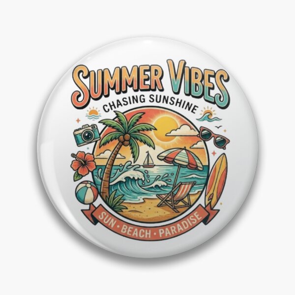 Item preview, Summer Vibes – Chasing Sunshine | Vintage Beach Vacation Design designed and sold by Salma.Store.