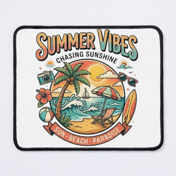 Item preview, Summer Vibes – Chasing Sunshine | Vintage Beach Vacation Design designed and sold by Salma.Store.