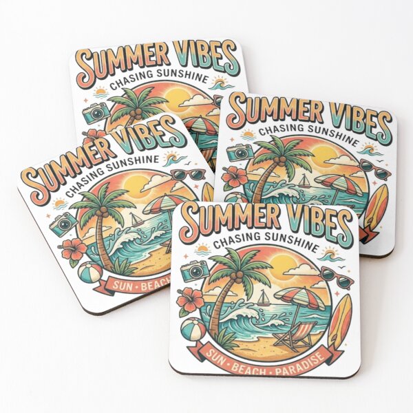 Item preview, Summer Vibes – Chasing Sunshine | Vintage Beach Vacation Design designed and sold by Salma.Store.