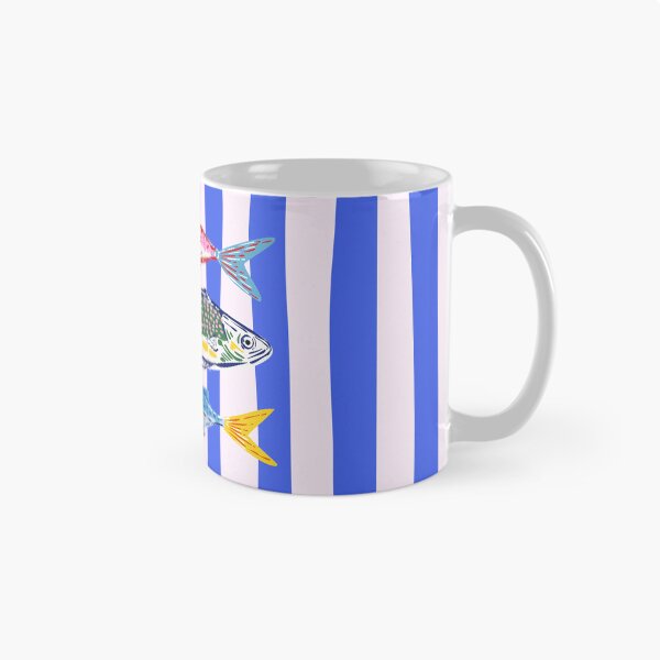 Item preview, Sardines on Blue Stripes designed and sold by TheLoveShop.