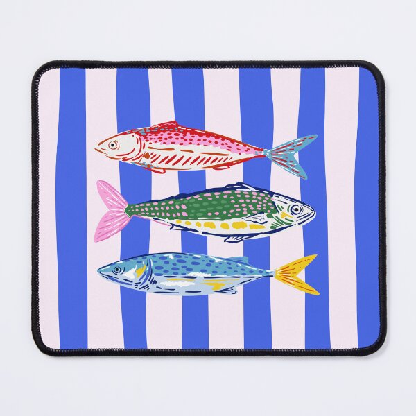 Item preview, Sardines on Blue Stripes designed and sold by TheLoveShop.