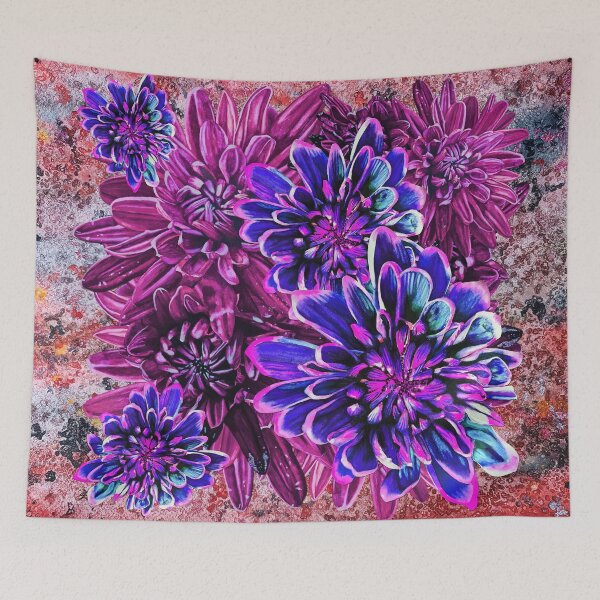 Item preview, Neon Pink Chrysanthemums Background 4 designed and sold by nastiaart.