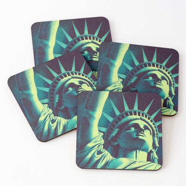 Item preview, Neon Halftone Statue of Liberty designed and sold by ClubVacay.