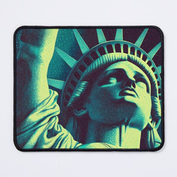 Item preview, Neon Halftone Statue of Liberty designed and sold by ClubVacay.