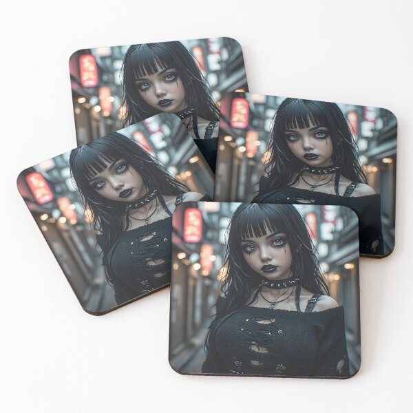 Item preview, Hot Halloween Anime Goth Girl Waifu 280 designed and sold by Your New Fixation.