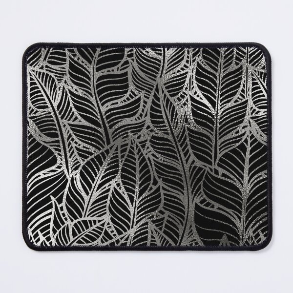 Item preview, Art Deco (Faux) Silver And Black Leaf Pattern designed and sold by DEC02.