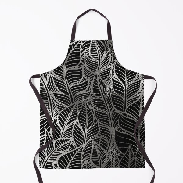 Item preview, Art Deco (Faux) Silver And Black Leaf Pattern designed and sold by DEC02.