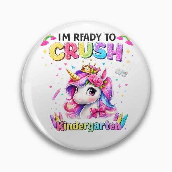Item preview, I'm Ready to Crush kindergarten Unicorn Back to School Girls designed and sold by QuiteOrbit.