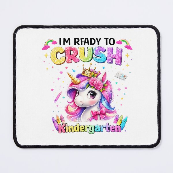 Item preview, I'm Ready to Crush kindergarten Unicorn Back to School Girls designed and sold by QuiteOrbit.
