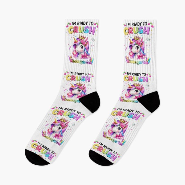 Item preview, I'm Ready to Crush kindergarten Unicorn Back to School Girls designed and sold by QuiteOrbit.