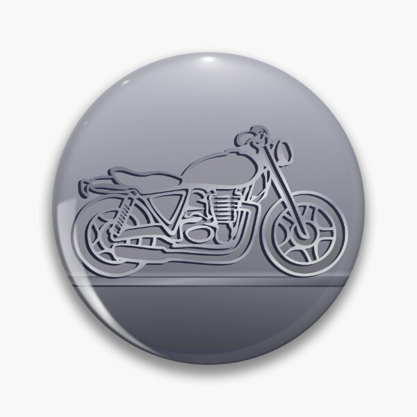 Item preview, Line Drawn Silver Grey Motorbike with Dark Grey Background designed and sold by Adamo-illustration.