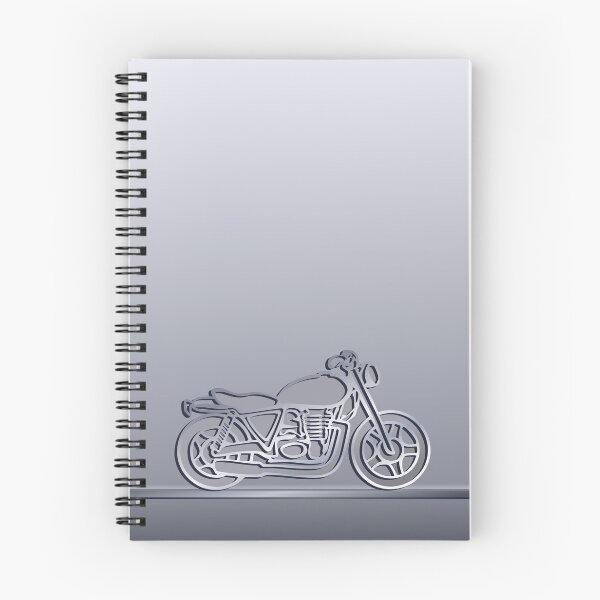 Item preview, Line Drawn Silver Grey Motorbike with Dark Grey Background designed and sold by Adamo-illustration.