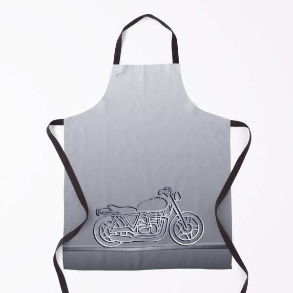 Item preview, Line Drawn Silver Grey Motorbike with Dark Grey Background designed and sold by Adamo-illustration.