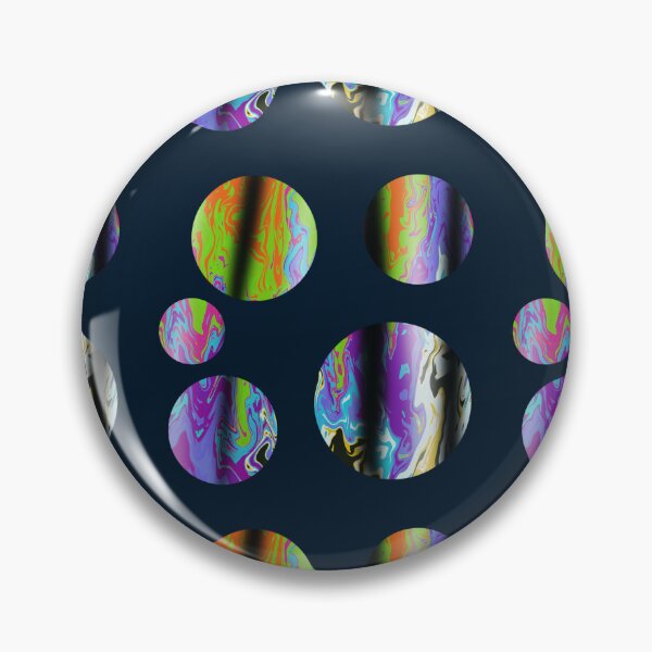 Item preview, Colourful marbled circle seamless pattern,Abstract planet digital paper,navy background. designed and sold by RuwaDesignArt.