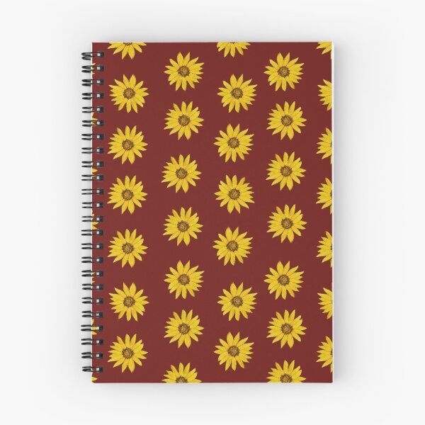 Item preview, Art Nouveau Dense Sunflower Toss Burgundy | Watercolor Botanical Pattern designed and sold by CaroStudioTX.