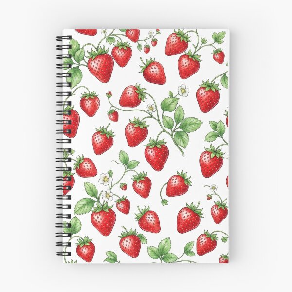Item preview, Strawberry Botanical Pattern - Vibrant Fruit Art designed and sold by Golden Threads Studio.