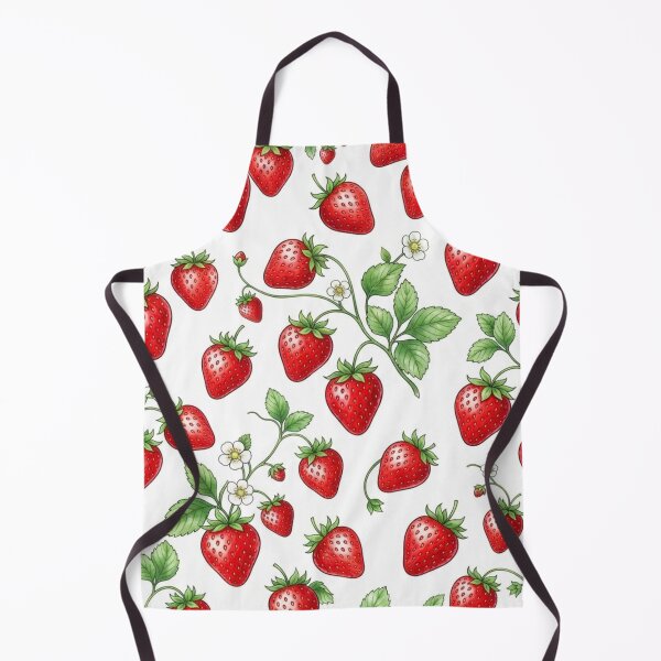 Item preview, Strawberry Botanical Pattern - Vibrant Fruit Art designed and sold by Golden Threads Studio.