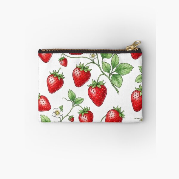Item preview, Strawberry Botanical Pattern - Vibrant Fruit Art designed and sold by Golden Threads Studio.