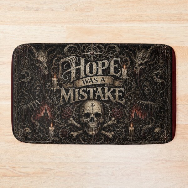 Item preview, Hope Was a Mistake – Gothic Skull Dark Humor Nihilism Macabre Horror Occult Design designed and sold by Alchemy Forge.