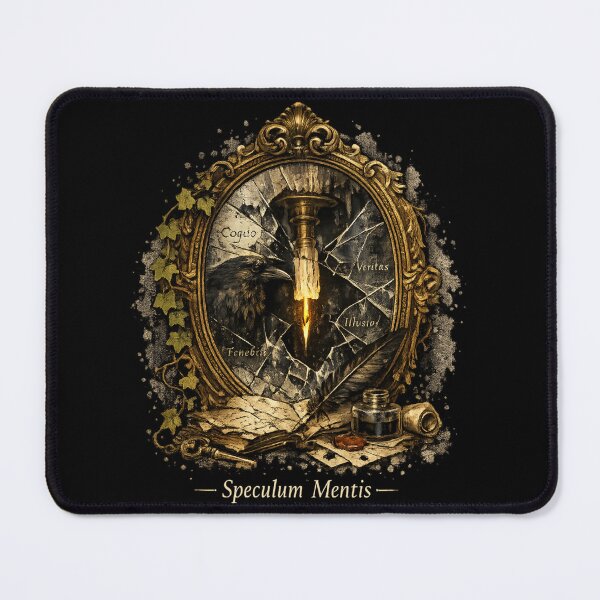 Item preview, Mirror of Thought – Dark Academia Surreal Design designed and sold by Shadowframe Studios.