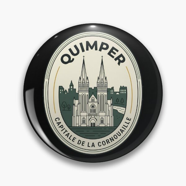 Item preview, Quimper France Cathedral Vintage Travel Emblem designed and sold by k3rstman1.