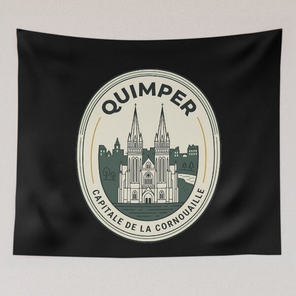 Item preview, Quimper France Cathedral Vintage Travel Emblem designed and sold by k3rstman1.