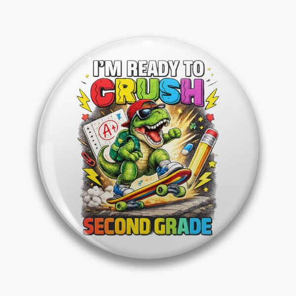 Item preview, I'm Ready To Crush 2nd Grade Dinosaur Back To School designed and sold by QuiteOrbit.