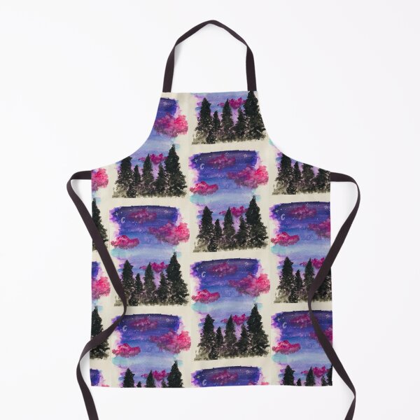Item preview, Twilight Pines - Pink Clouds & Starry Sky designed and sold by lilylightstudio.