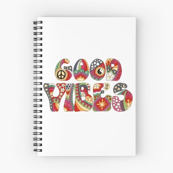Item preview, Vintage Psychedelic Good Vibes Art White– Retro Hippie Rainbow Groovy Peace Design designed and sold by Kellie Espie Art.