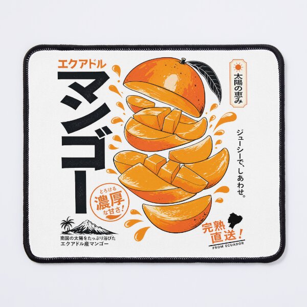 Item preview, Ecuador Mango , Vintage Japanese Fruit Label Art Print designed and sold by NullSpacePrints.