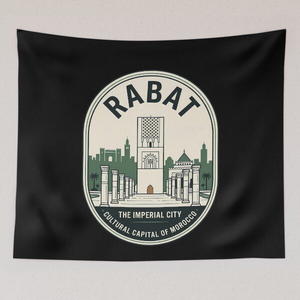 Item preview, Rabat Morocco Imperial City Vintage Travel Emblem designed and sold by k3rstman1.