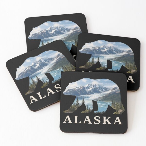 Item preview, Alaska Bear Mountain Landscape, Vintage Alaska Wildlife Nature Graphic Gift designed and sold by Zizo-DR44.