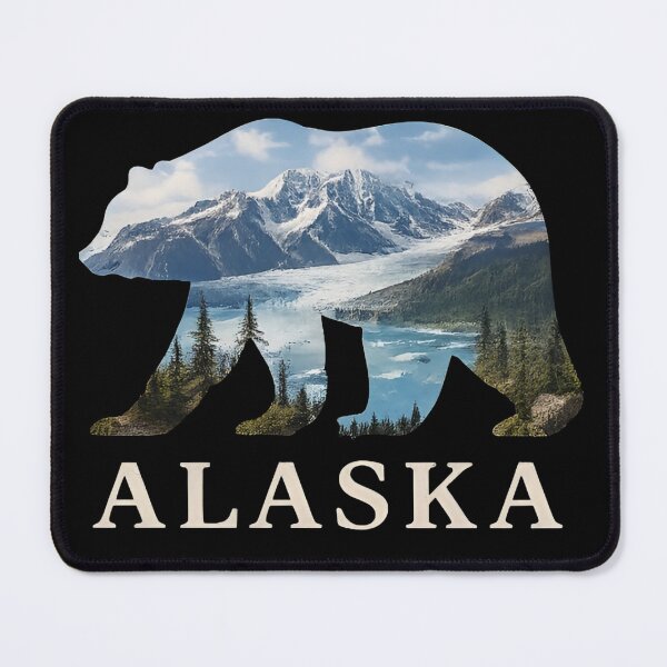 Item preview, Alaska Bear Mountain Landscape, Vintage Alaska Wildlife Nature Graphic Gift designed and sold by Zizo-DR44.