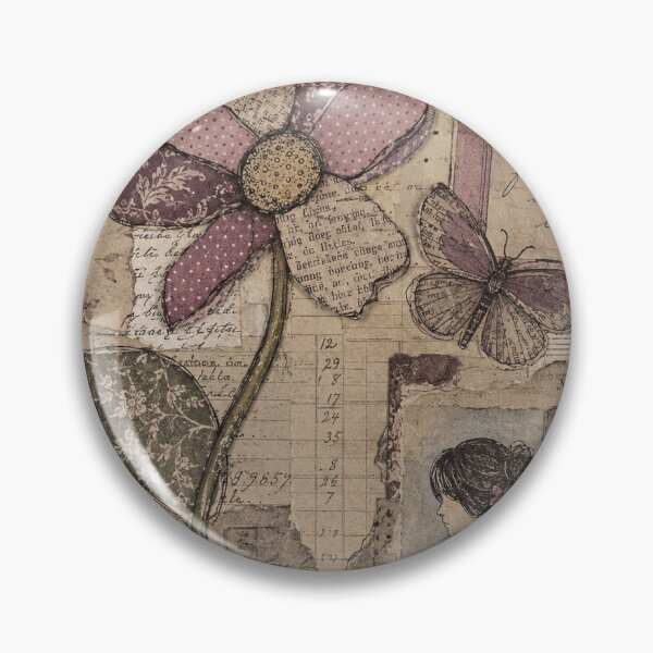 Item preview, Vintage Field Flowers and Butterfly Collage designed and sold by LachlanProwse.
