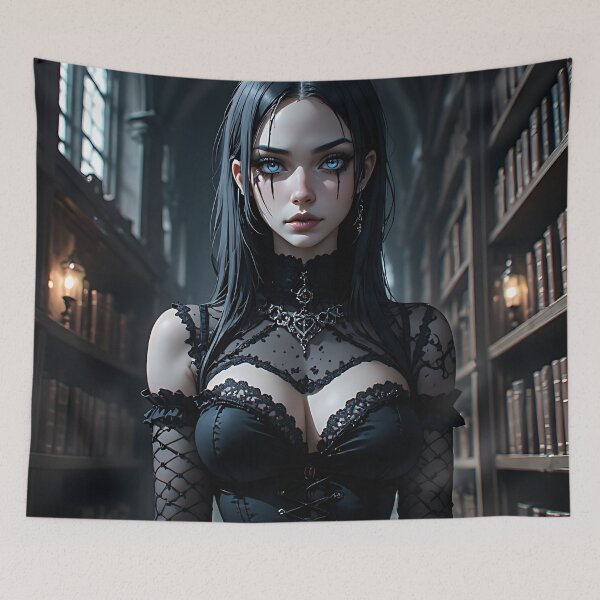 Item preview, Hot Halloween Anime Goth Girl Waifu 289 designed and sold by Your New Fixation.