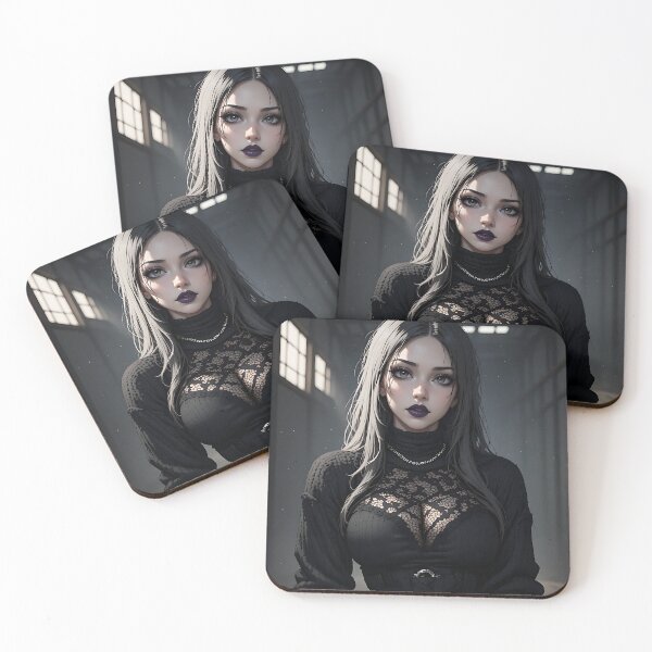 Item preview, Hot Halloween Anime Goth Girl Waifu 290 designed and sold by Your New Fixation.