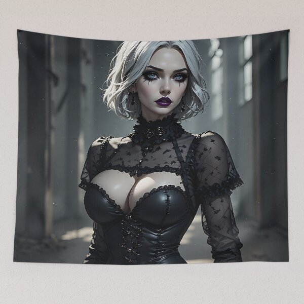 Item preview, Hot Halloween Anime Goth Girl Waifu 292 designed and sold by Your New Fixation.