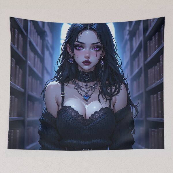 Item preview, Hot Halloween Anime Goth Girl Waifu 295 designed and sold by Your New Fixation.