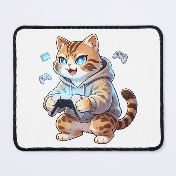 Item preview, Pro Gamer Felis Nigripes - Cute Tactical Gaming Cat designed and sold by ABYSSLAB.