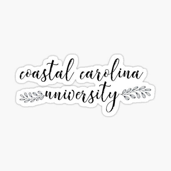 "Coastal Carolina University Style Q1" Sticker for Sale by SunnyCollegeDay Redbubble