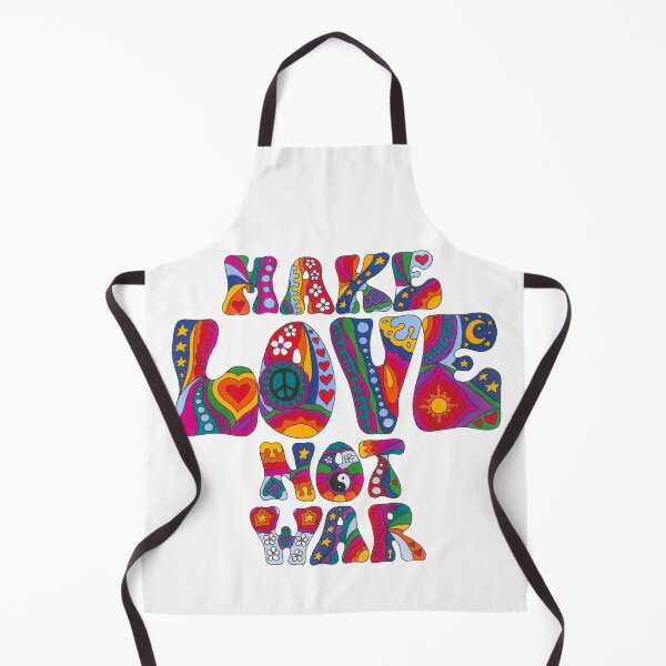 Item preview, Psychedelic Love Not War Art White– Retro Hippie Rainbow Groovy Peace Design designed and sold by Kellie Espie Art.