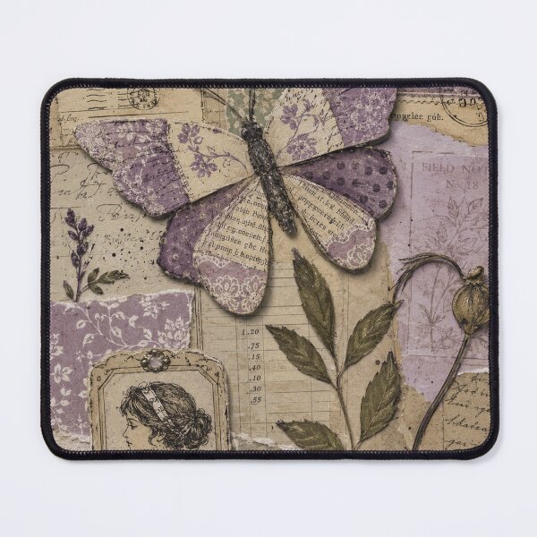 Item preview, Vintage Purple Butterfly Botanical Collage designed and sold by LachlanProwse.