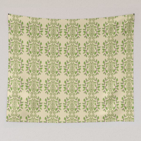 Item preview, Art Nouveau Beautyberry Vine | Botanical Watercolor Pattern designed and sold by CaroStudioTX.