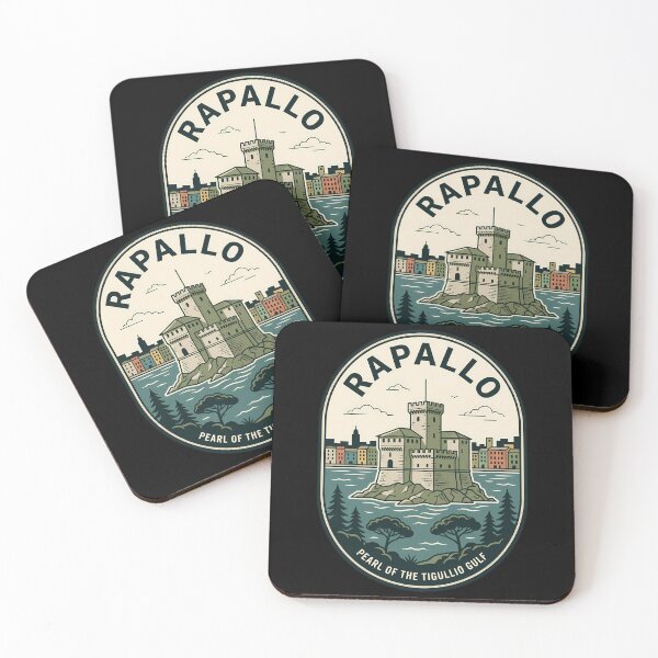 Item preview, Rapallo Italy Coastal Castle Vintage Travel Emblem designed and sold by k3rstman1.