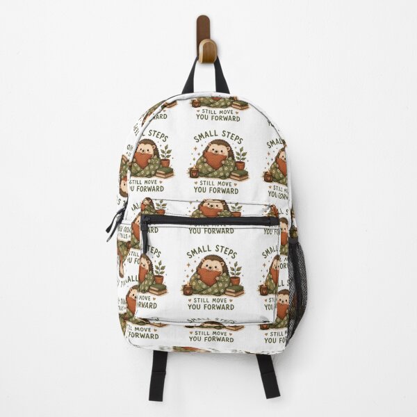 Item preview, Small Steps Still Move You Forward Cute Hedgehog | Cozy Cottagecore Motivational Quote designed and sold by 1234saad.