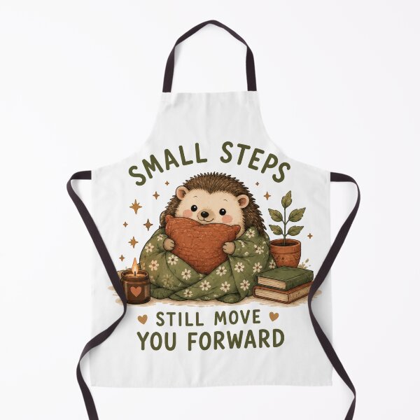 Item preview, Small Steps Still Move You Forward Cute Hedgehog | Cozy Cottagecore Motivational Quote designed and sold by 1234saad.