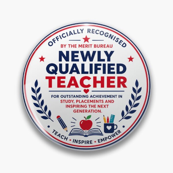 Item preview, Newly Qualified Teacher Gift | Teacher Graduation Award designed and sold by TheMeritBureau.