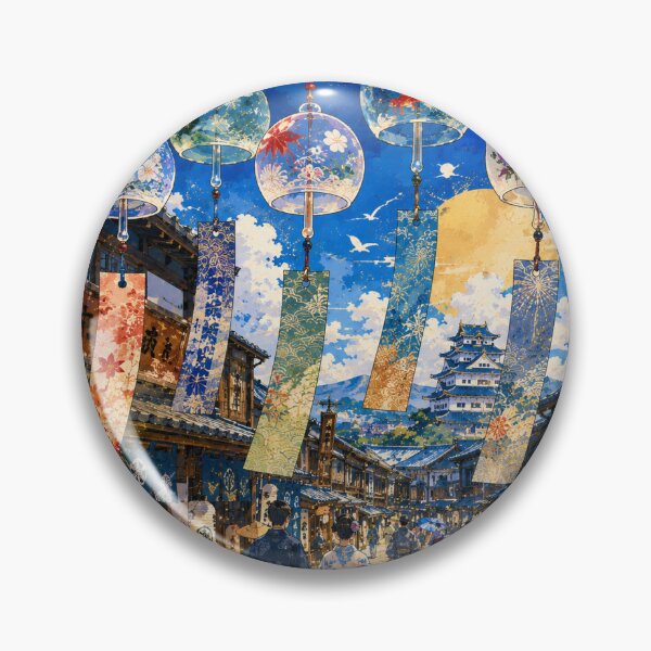 Item preview, Edo Summer Wind Chimes – Japanese Festival Street Art designed and sold by Fumi723.